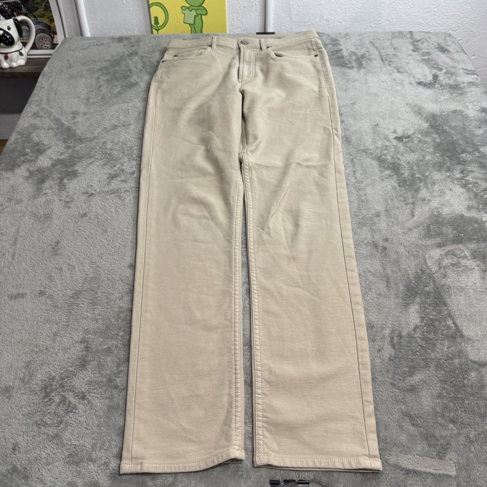Faherty Stretch Terry 5-Pocket Pants Men's 28x32 (29x30.5) Beige Slim Straight